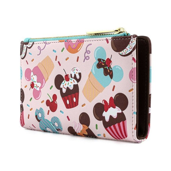 Loungefly Disney Mickey & Minnie Mouse Sweet Treat Wallet Snap Closure - Picture 4 of 4